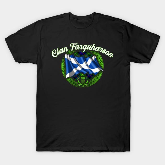 Scottish Flag Clan Farquharson T-Shirt by Celtic Folk